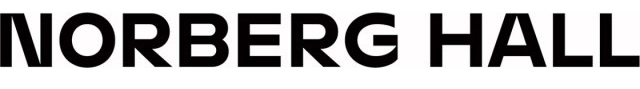 black and white logo for Norberg Hall gallery