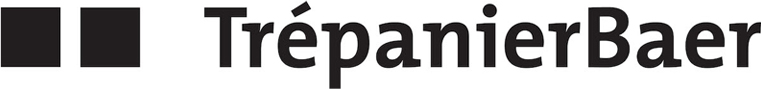black and white logo for TrépanierBaer Gallery